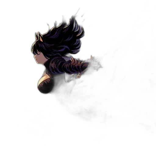 dragon, hair, sword, creature transparent PNG cut-out