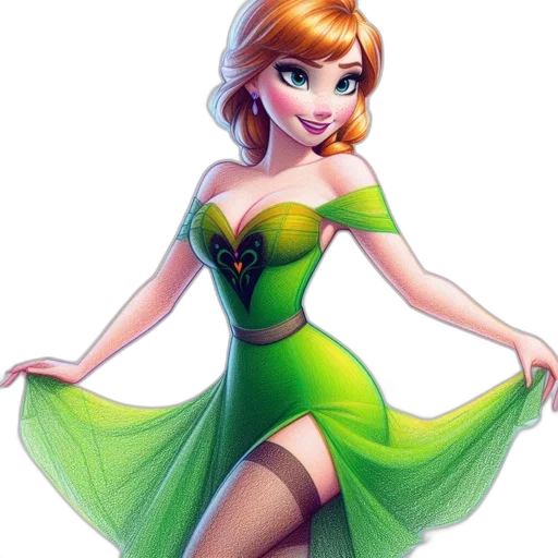dress, concept art, cartoon, 3d render transparent PNG cut-out
