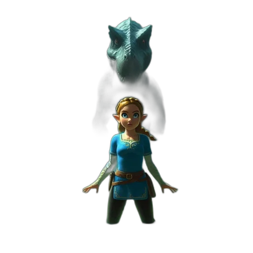mask, dragon, creature, staff transparent PNG cut-out