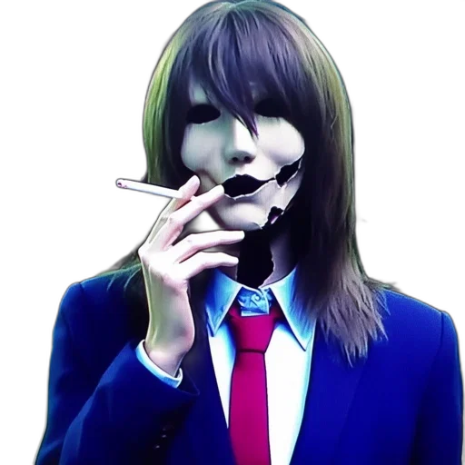 face, mask, anime, photorealistic transparent PNG cut-out