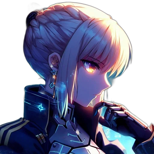 robot, staff, face, jacket transparent PNG cut-out