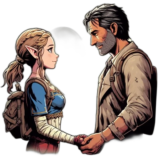 jacket, comic book art, concept art, pixel art transparent PNG cut-out