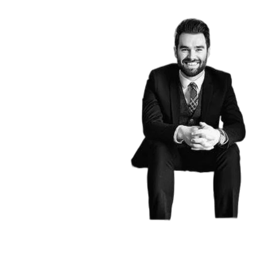 staff, black-and-white, photo, two transparent PNG cut-out