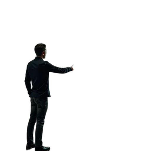 staff, jacket, robot, weapon transparent PNG cut-out