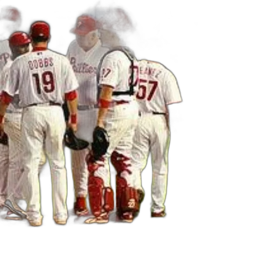 baseball, players, red, white transparent PNG cut-out
