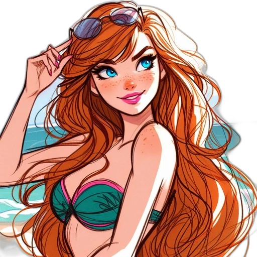 cartoon, fantasy art, anime, comic book art transparent PNG cut-out