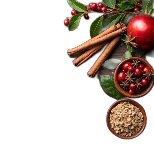 food, earth tones, christmas, spices transparent PNG cut-out
