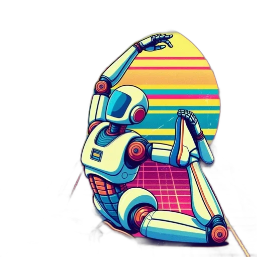 robot, mask, concept art, 3d render transparent PNG cut-out