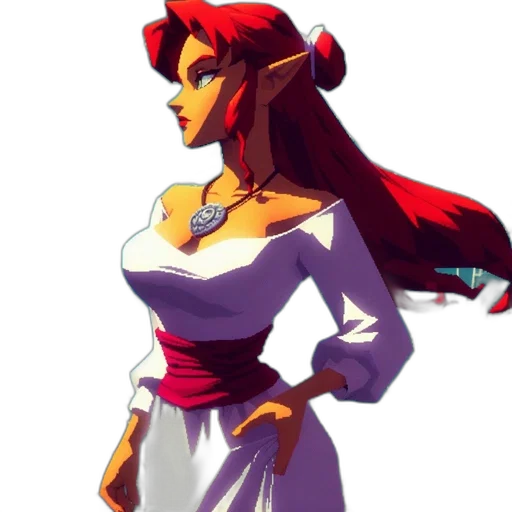 dress, crown, staff, pixel art transparent PNG cut-out
