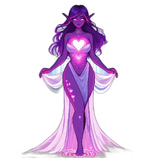dress, concept art, fantasy art, pixel art transparent PNG cut-out