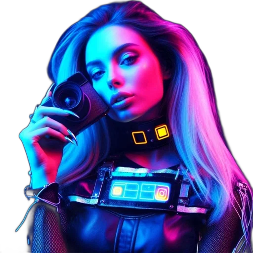robot, jacket, face, weapon transparent PNG cut-out