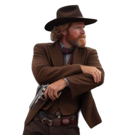 staff, hat, jacket, concept art transparent PNG cut-out