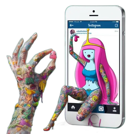 concept art, hand, covered, lively transparent PNG cut-out
