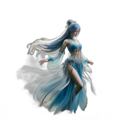 dress, fantasy art, concept art, 3d render transparent PNG cut-out