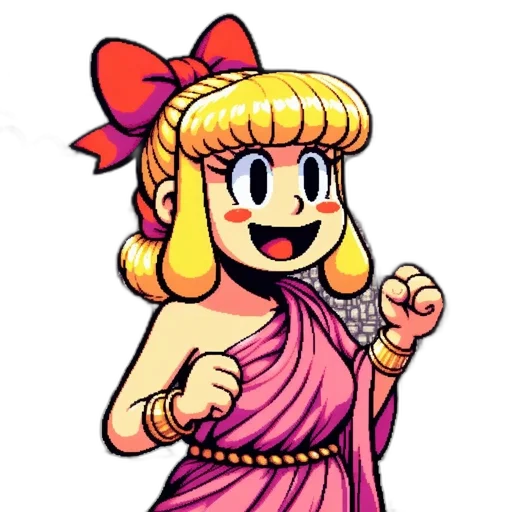 dress, staff, crown, weapon transparent PNG cut-out