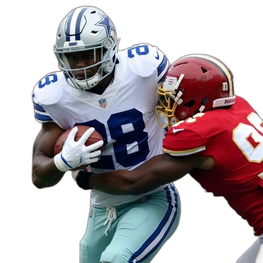 football, player, white, jersey transparent PNG cut-out
