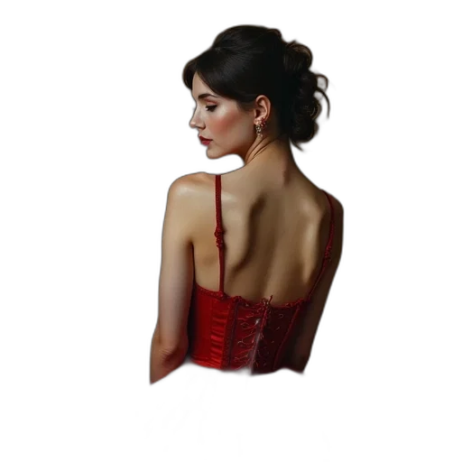 dress, jewelry, crown, staff transparent PNG cut-out