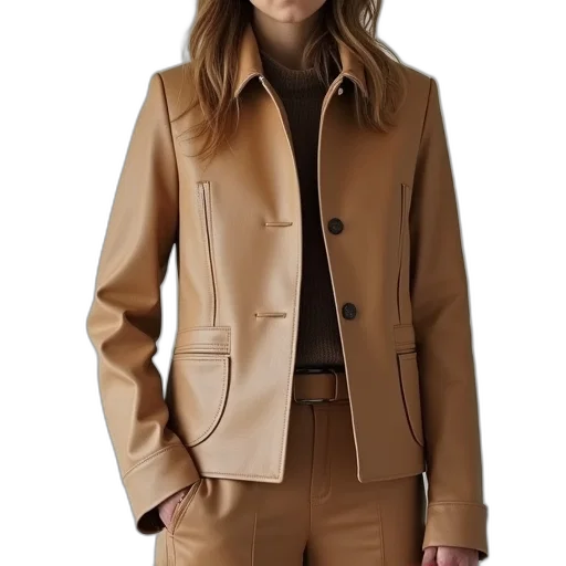 jacket, earth tones, golden, monochrome transparent PNG cut-out