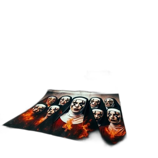 mask, fire, abandoned, gothic transparent PNG cut-out