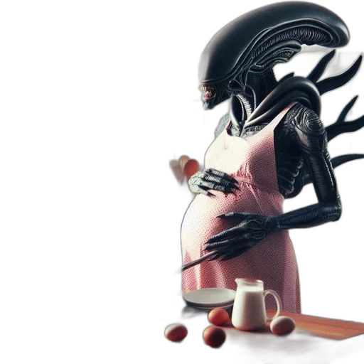 robot, creature, concept art, 3d render transparent PNG cut-out