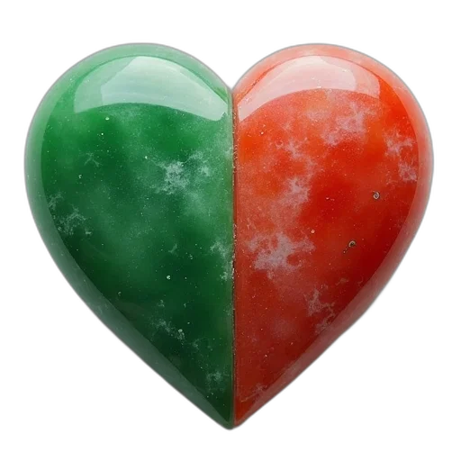 two, different, colored, jade transparent PNG cut-out