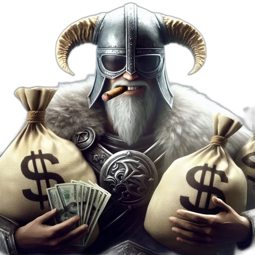 concept art, fantasy art, viking-like, figure transparent PNG cut-out