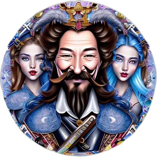 face, staff, fantasy art, photorealistic transparent PNG cut-out