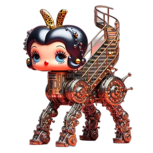 robot, weapon, staff, creature transparent PNG cut-out