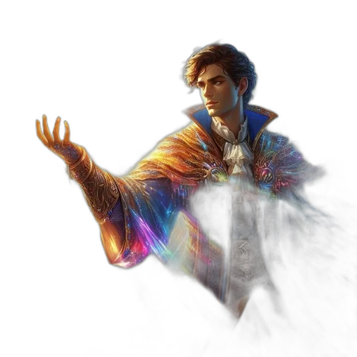jacket, staff, concept art, fantasy art transparent PNG cut-out
