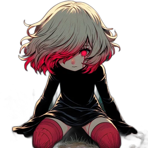 mask, hair, creature, weapon transparent PNG cut-out