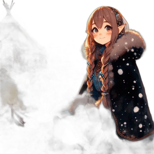 dragon, dress, staff, weapon transparent PNG cut-out