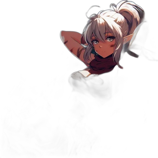 dragon, staff, weapon, hair transparent PNG cut-out
