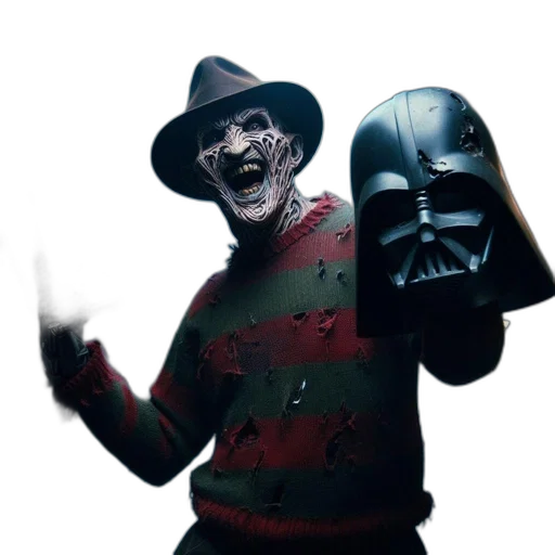 mask, creature, staff, hat transparent PNG cut-out