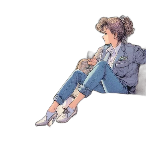 jacket, shoes, staff, weapon transparent PNG cut-out