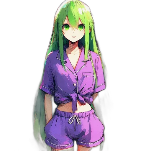dress, jacket, staff, hair transparent PNG cut-out