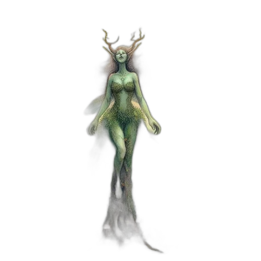 creature, dress, staff, dragon transparent PNG cut-out