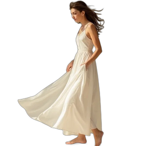 dress, photorealistic, midi, slip transparent PNG cut-out