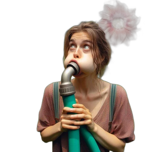 staff, flower, umbrella, face transparent PNG cut-out