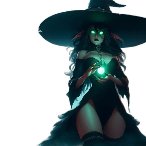 staff, hat, dress, concept art transparent PNG cut-out