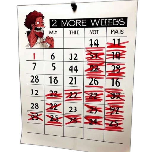 illustrated, calendar, spans, may transparent PNG cut-out