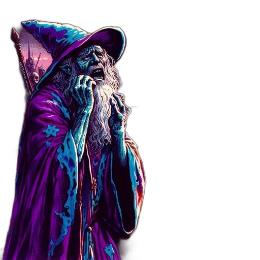 hat, concept art, agitated, wizard transparent PNG cut-out