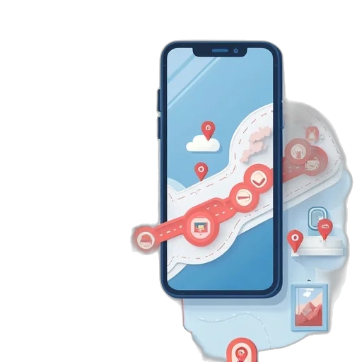 journey, map, app, including transparent PNG cut-out