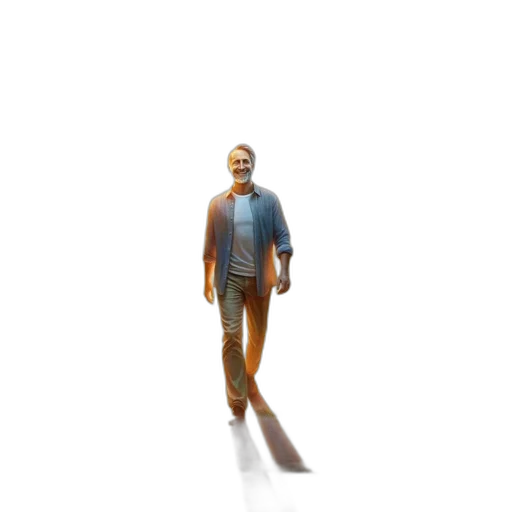 robot, jacket, staff, creature transparent PNG cut-out