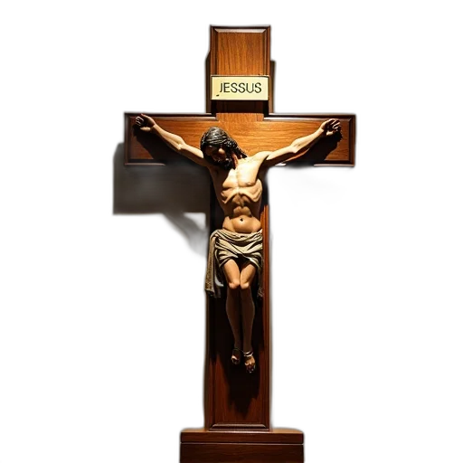 3d render, cross, jesus, created transparent PNG cut-out