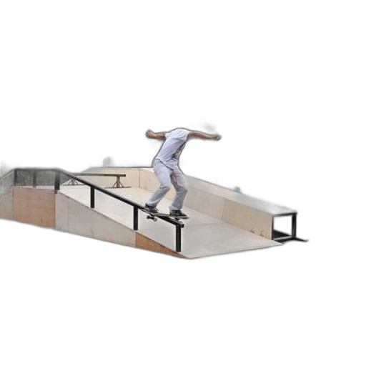 3d render, skateboarder, performs, trick transparent PNG cut-out