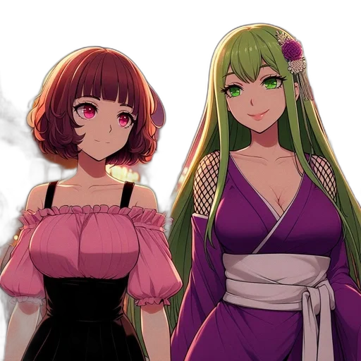 dress, anime, concept art, pixel art transparent PNG cut-out