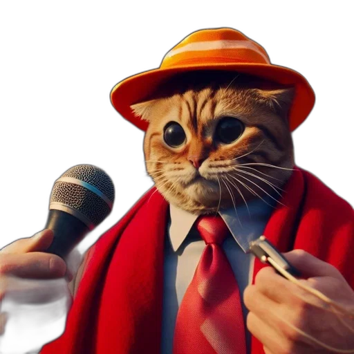 staff, hat, animal, jacket transparent PNG cut-out