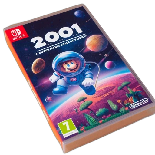 3d render, concept art, outer space, nintendo transparent PNG cut-out