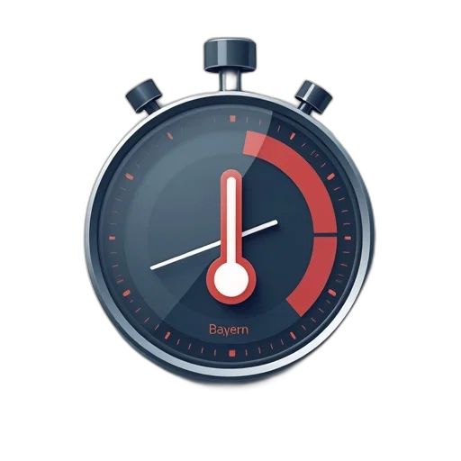 3d render, seconds, icon, digital transparent PNG cut-out
