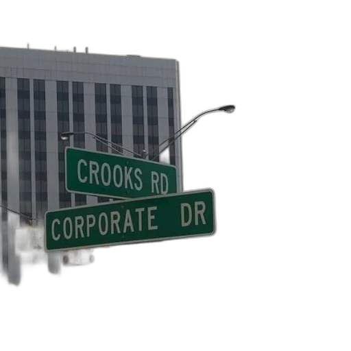building, crown, 3d render, city street transparent PNG cut-out